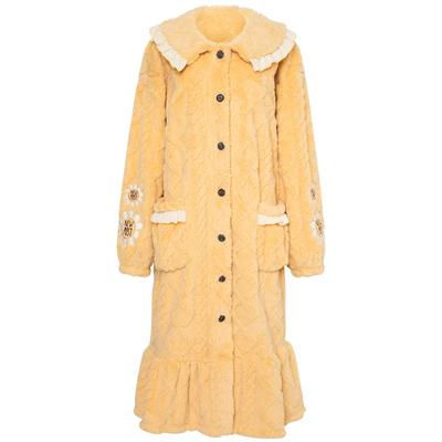 Dressing Gown Women's Autumn and Winter Coral Fleece Pajamas New Flannel Sweet Long Bathrobe Loungewear