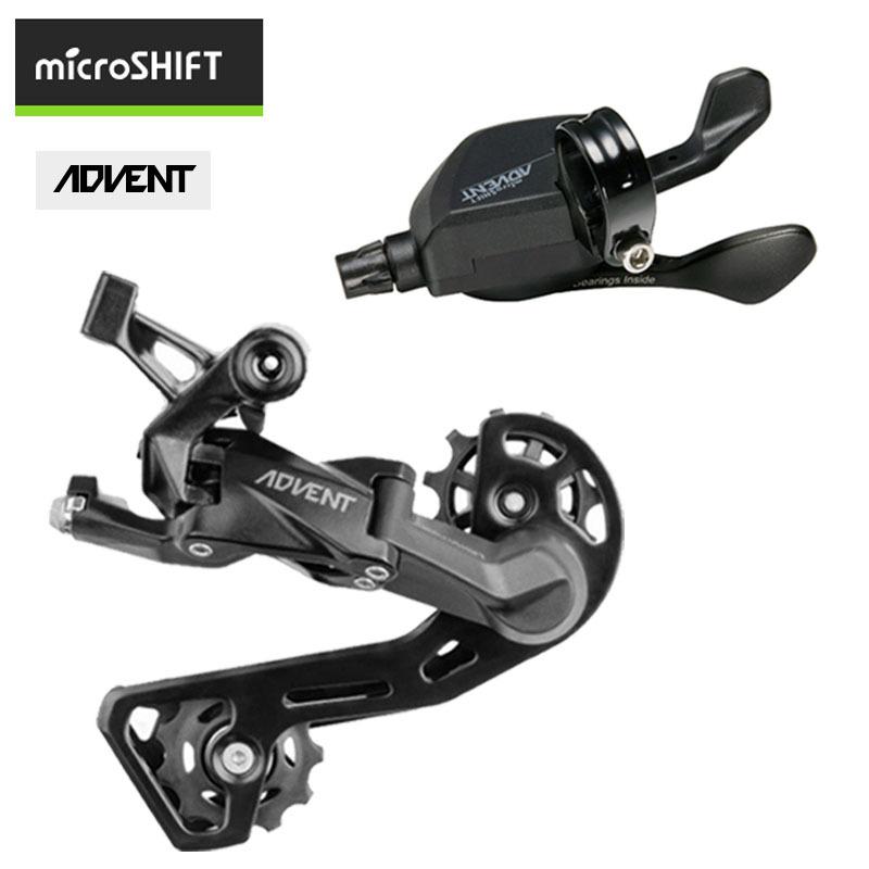Microshift Advent 1x9 MTB Derailleur Kit: Achterderailleur, Shifter, 42T Cassette