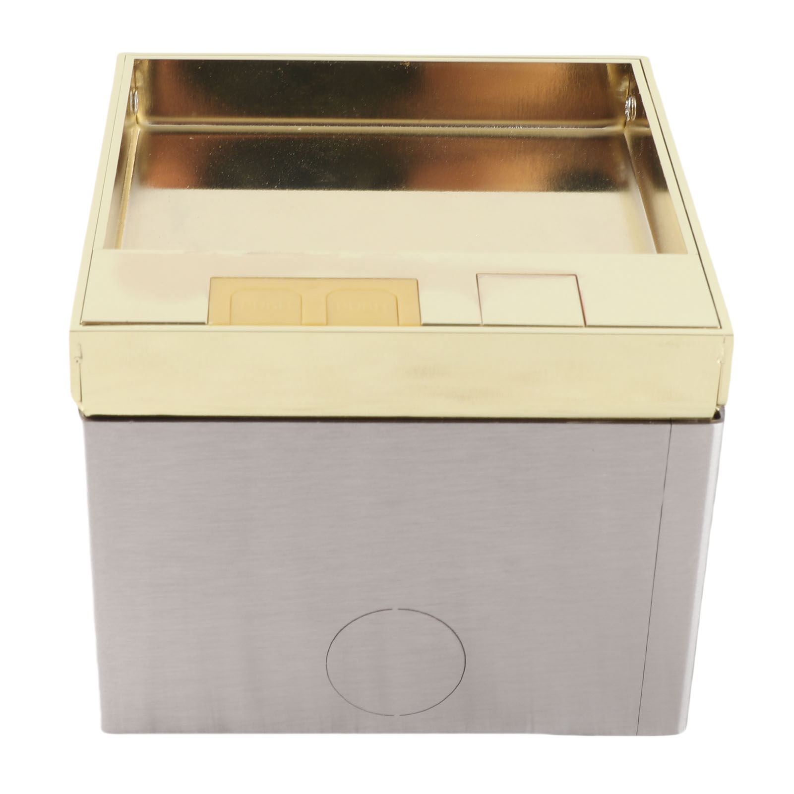 

Recessed Floor Socket 2 Prong Outlet and USB Port Stainless Steel Electrical Receptacle Box Kit