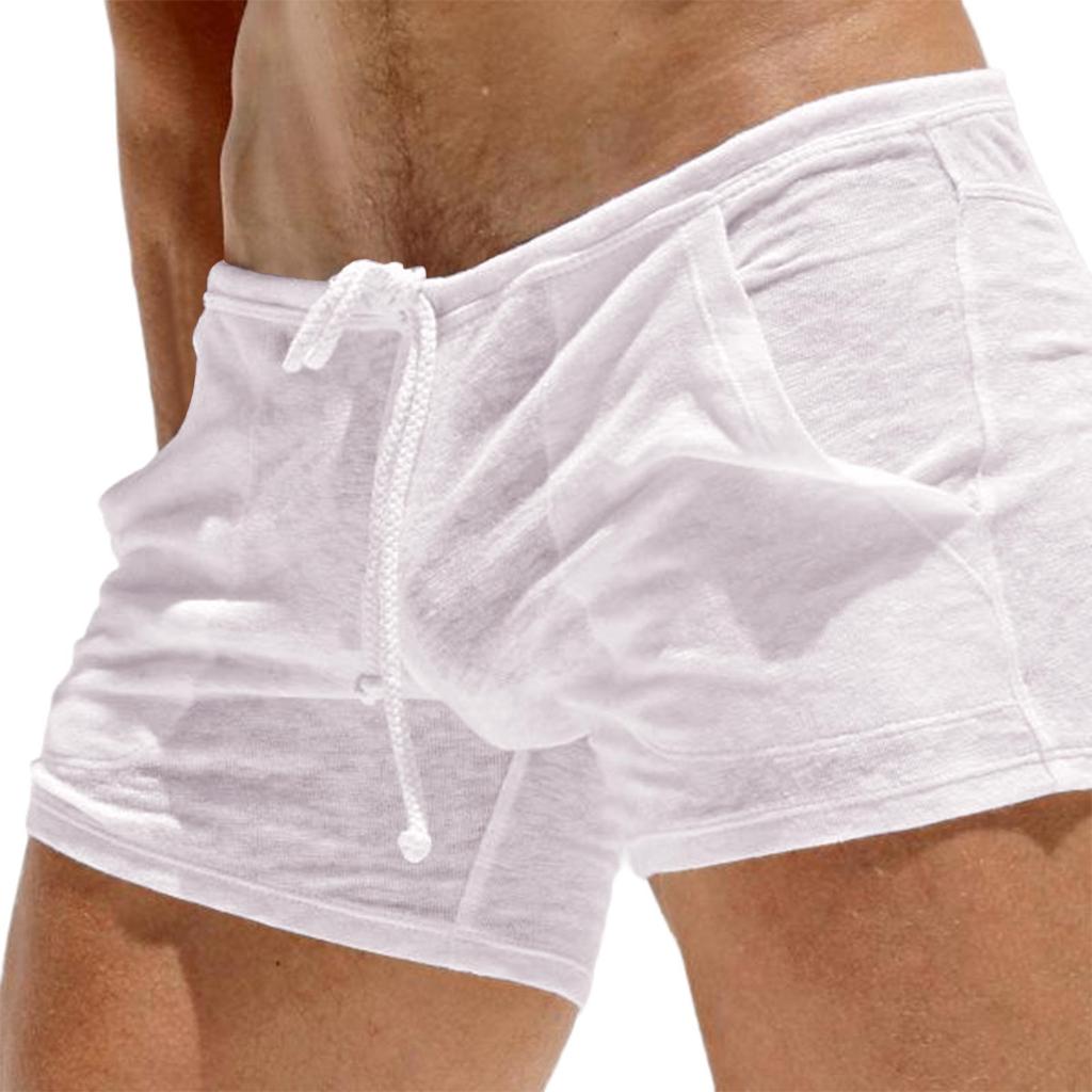 Men Summer Lightweight Breathable Drawstring Shorts Ultra Thin Casual Relaxed Fit with Pockets for Daily Wear Sports