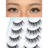5 Pairs Cartoon Style False Eyelashes, Eyelash Extensions With Transparent Natural Look, Dense & Curly Design, Suitable For Beginners