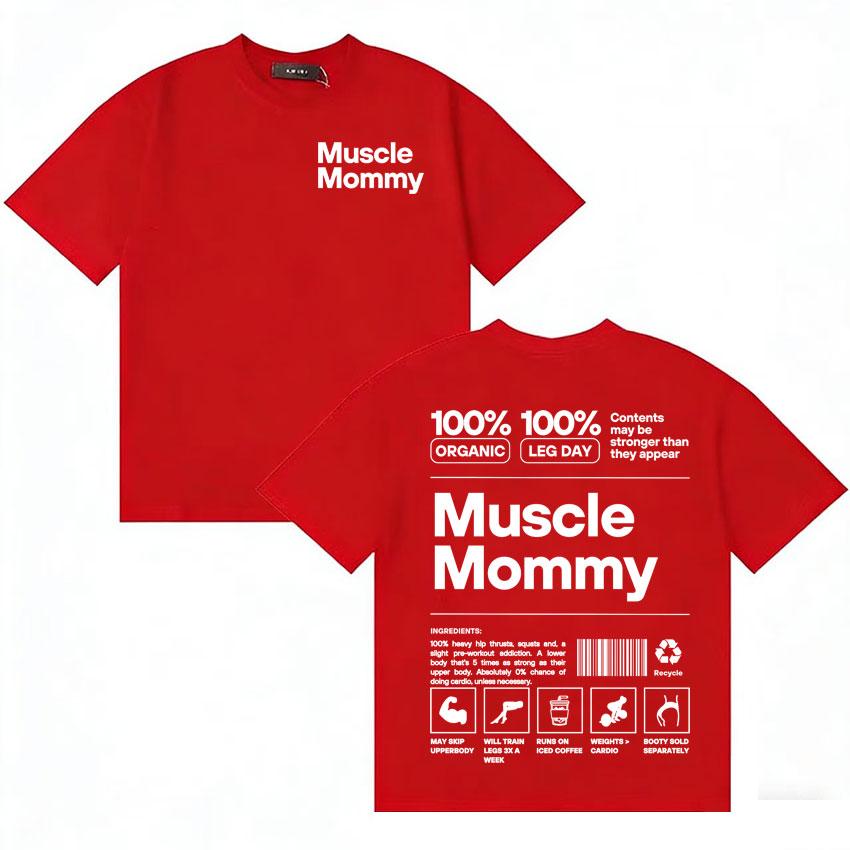 

Classic Muscle Mommy Tshirt Doublesided Print Aesthetic Oversized Y2K T Shirt Streetwear Short Sleeve Unisex Cotton Tee Teenagers S