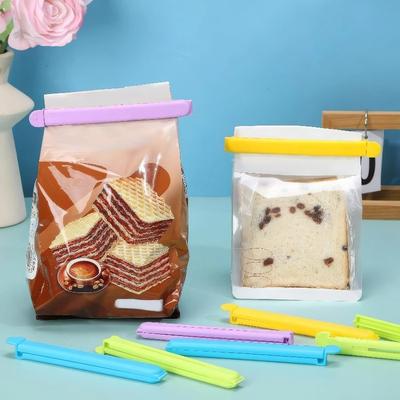 10 Bucăți de Cleme din Plastic Colorate Mixt, Sigilare Anti-praf, Potrivite pentru Gustări, Chipsuri, Cafea și Pungi de Depozitare