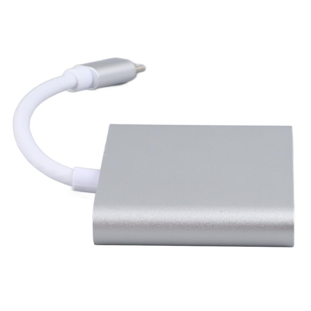 USB C Docking Station 3 in 1 Aluminum Alloy 4K HD 5Gbps Transmission 60W PD Power USB C Hub for TV Projector Computer