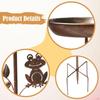 Bird Bath Birdfeeder Heavy Duty Gift Water Bowl Feeder with Garden Stake Vintage for Park Porch