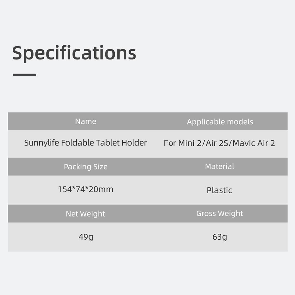 Foldable Bracket Tablet Clip Holder Remote Control Stand for DJI Air 2S Drone