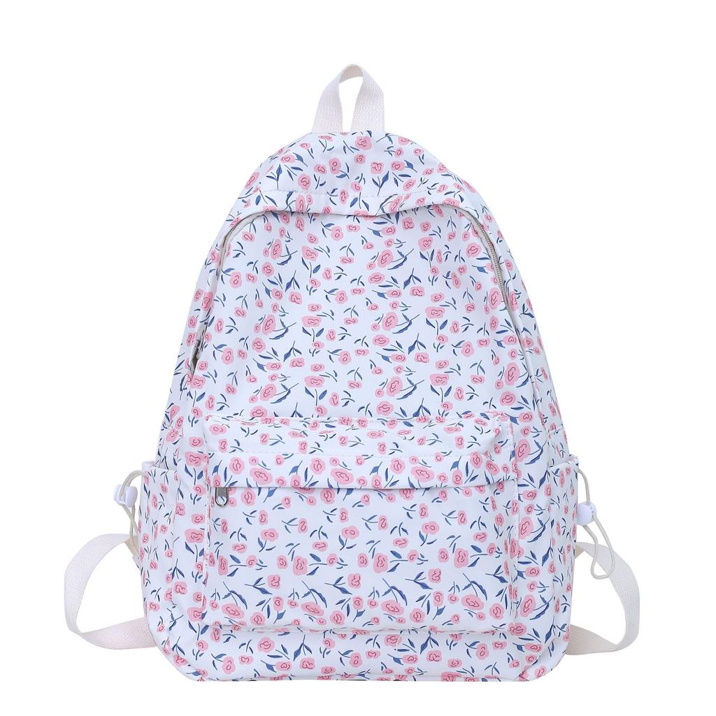 Schoolbag: Japanese-style Floral Backpack for Girls, Middle and High School Students, High Look, Stain-resistant, Niche, Large Capacity Backpack