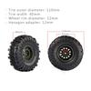 Goolsky 4pcs AUSTAR 110mm 1.9" Rim Rubber Tire Wheels for 110 RC Car Traxxas HSP Redcat RC4WD Tamiya Axial SCX10 D90 HPI RC Rock Crawler