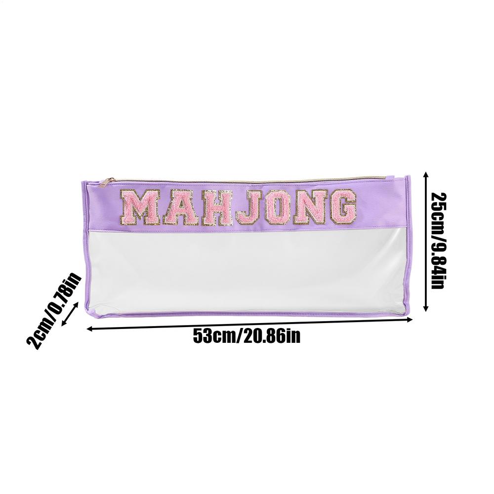 Mahjong Tile Bag Waterproof Large Mahjong Tile Holder Portable Organizer Case for Business Studio Home Travel Game Night