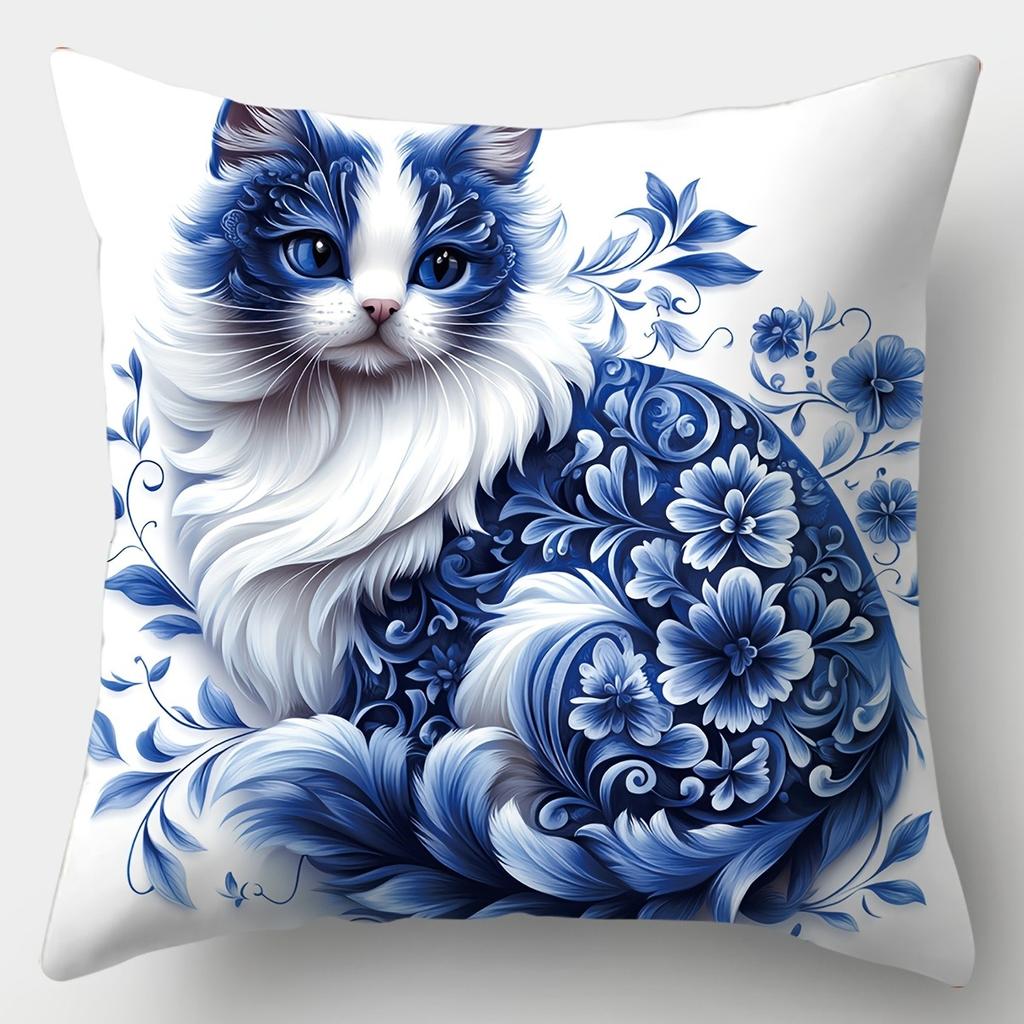 Modern Cat Print pillowcaseSuitable for Sofa Car Bedroom Decorative Cushion Cover Pillow Cover