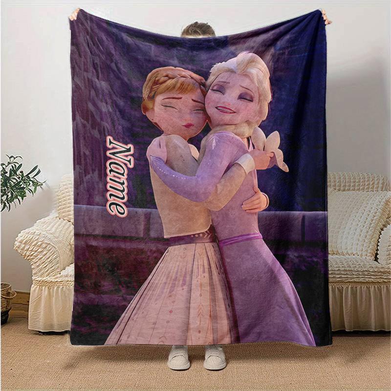 Custom 1pc Elsa's Winter Fantasy Blanket, Soft And Comfortable Blanket, Casual Warm, Camping Travel Blanket, Birthday Gift Q91065