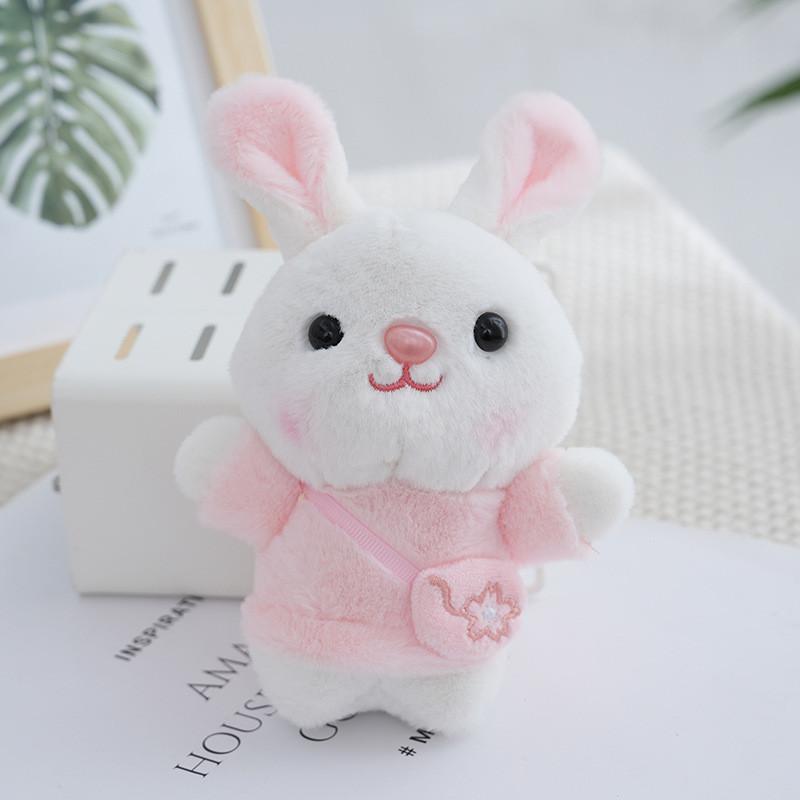 Keychain Cute Rabbit Cartoon Plush Key Ring Girls Backpack Decoration Pendant