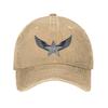 Brave New World Unisex Women Baseball Cap Winged Star Distressed Denim Hat Vintage Outdoor Adjustable Sun Cap