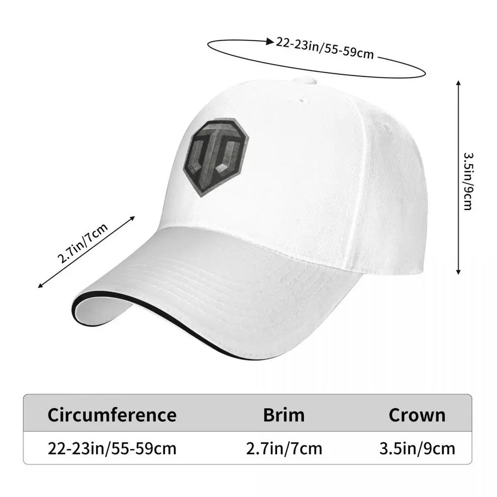 World Of Tanks Logo Cap Fashion Casual Baseball Caps Adjustable Hat Hip Hop Unisex Baseball Hats Polychromatic Customizable