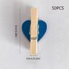 DIY Craft Wooden Clips Natural Wood Clothespins Love Heart 50pcs Colored Heart
