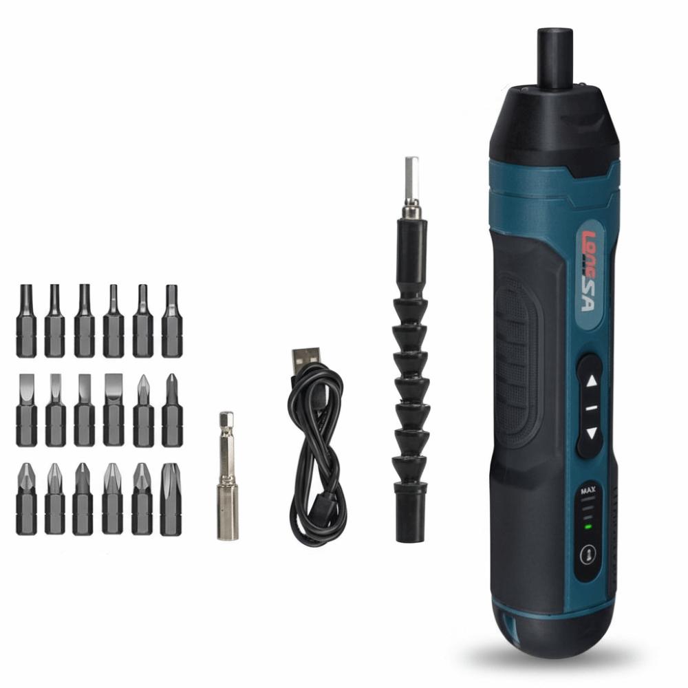 Mini Size Electric Screwdriver 1300mAh Rechargeable Power Drill Cordless with LED Light Repair Tools Home Maintenance