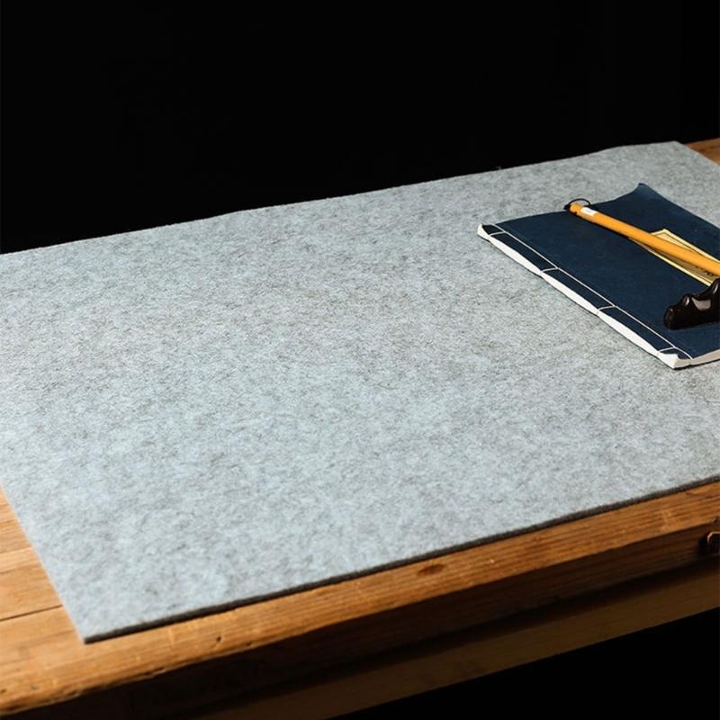 Chinese Calligraphy Drawing Felt Mat, Calligraphy Felt Pad with Grids for Painting Calligraphy Practice Drawing