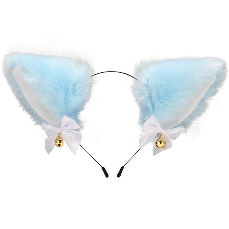 Cat Ears Bell Headband - Cosplay Catwoman Hair Accessory for Christmas & Halloween