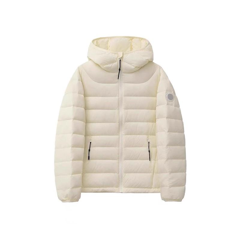 Womens Short Hooded Down Jacket 90% White Duck Lightweight Winter Coat Students Unisex