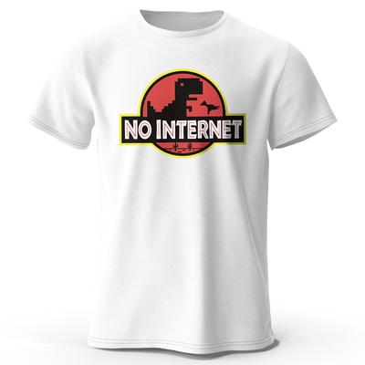 Pánské tričko s potiskem No Internet 100% bavlna Oversized Vtipná grafická trička pro muže ženy Letní topy