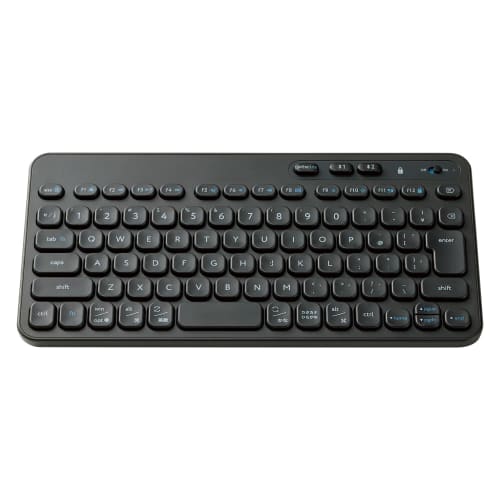 ELECOM Wireless Keyboard Bluetooth Membrane Type Compact 2-Connection Switch Equipped with Caps Lock Function Disable Switch Automatic OS Identificati