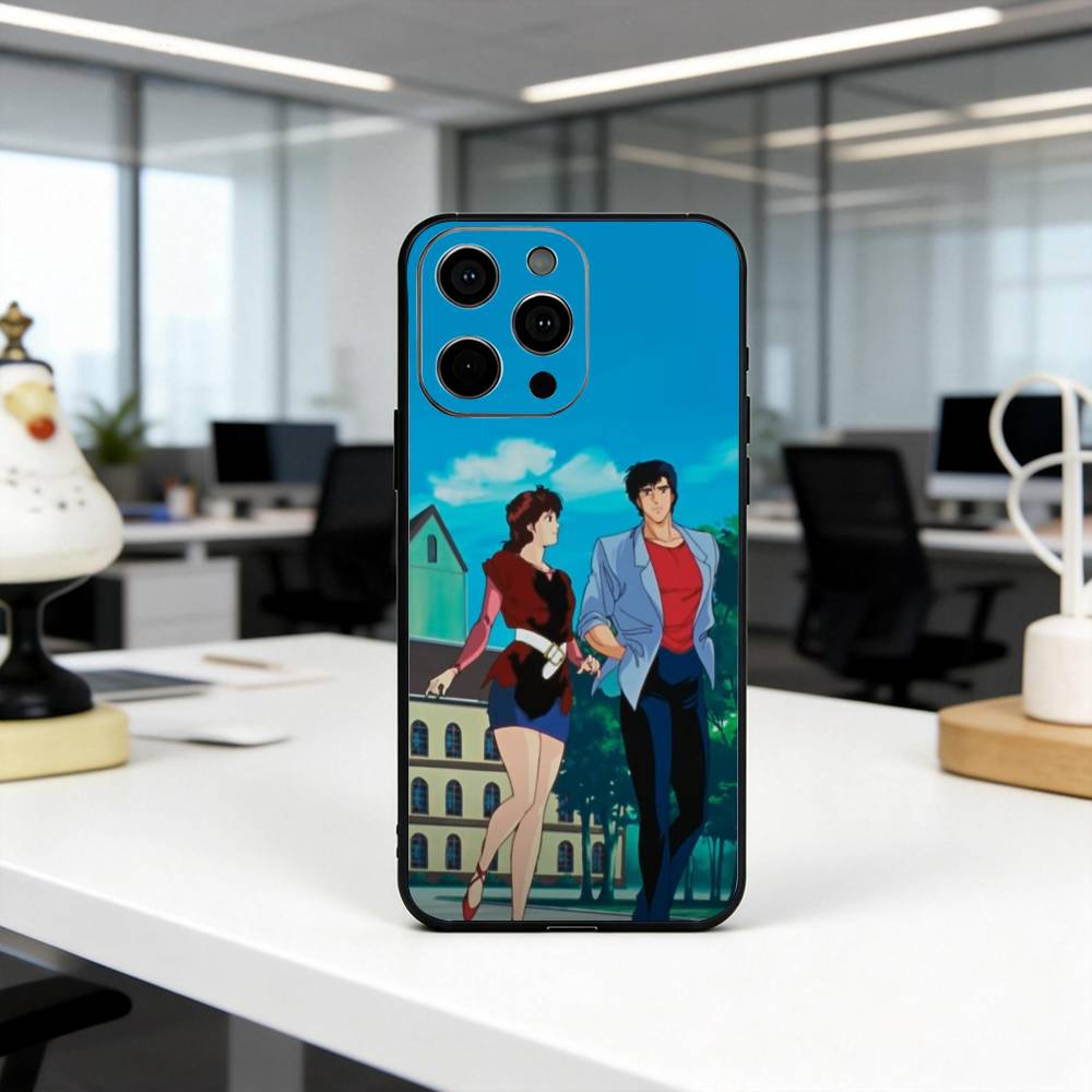 C-City S-Saeba Ryo H-Hunter-chsr Phone Case For iPhone 17, 16,15,14,13,12,11 Plus,Pro Max, Others Soft Black Cover