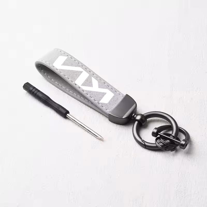 Car Logo Keychain Suede Keyring Pendant Leather Key Chain For Kia Morning Picanto XCeed Soul Cerato Venga Cadenza K9 Seltos Tell kxnhz00