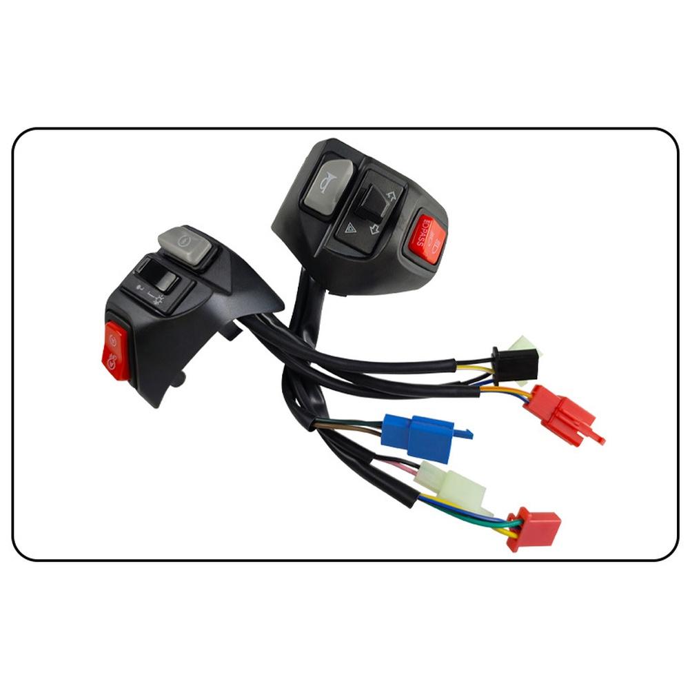 Handlebar Combination Switch with Flameout and Pass Power Control for AEROX155 Motorcycle Lightweight ABS Plastic Construction
