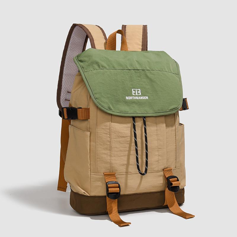 

Унісекс повсякденний туристичний рюкзак Color Block з Оксфордської тканини із системою розподілу навантаження для подорожей зелений