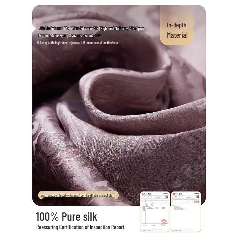 JIUMU Women's Mulberry Silk Square Scarf