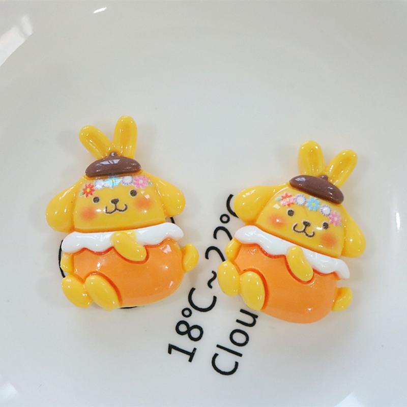 10 Pcs New Mini Kawaii Cartoon Animal Puppy Rabbit Series Resin Scrapbook Diy Miniature Ornament Accessories A34