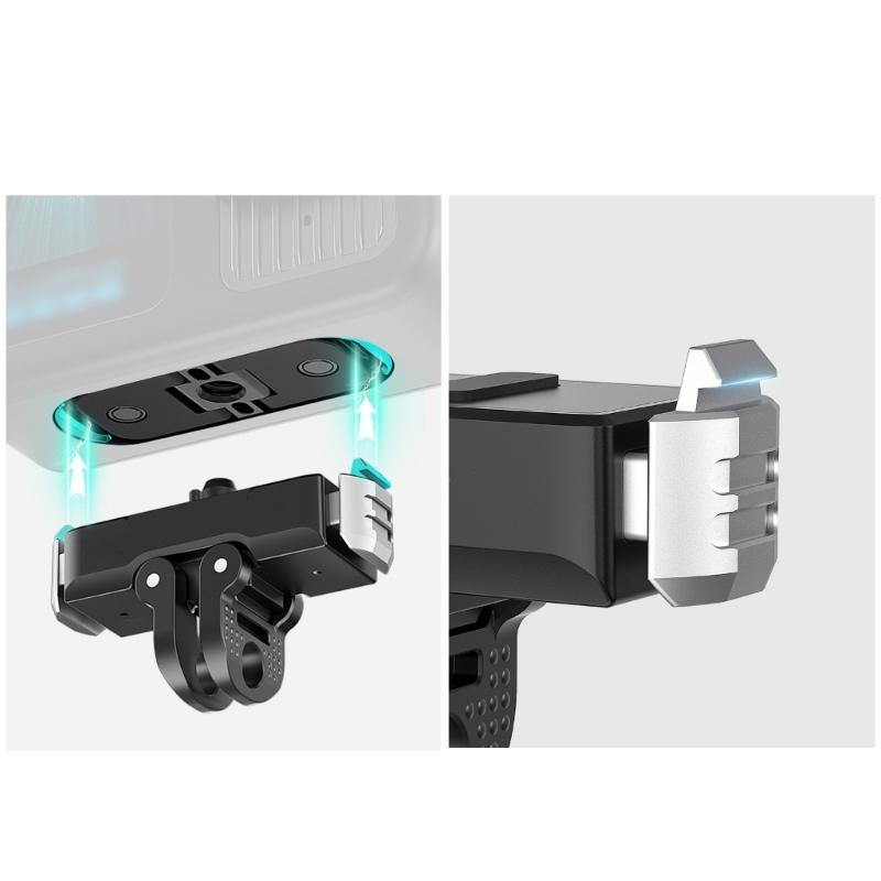 Metal Magnetic Mount for Action Cameras, Quick Attach/Detach Shockproof