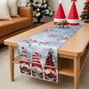 Christmas Gnomes Xmas Tree Linen Table Runner Home Party Decor Winter Snowflakes Bird Dining Table Runners Christmas Decorations