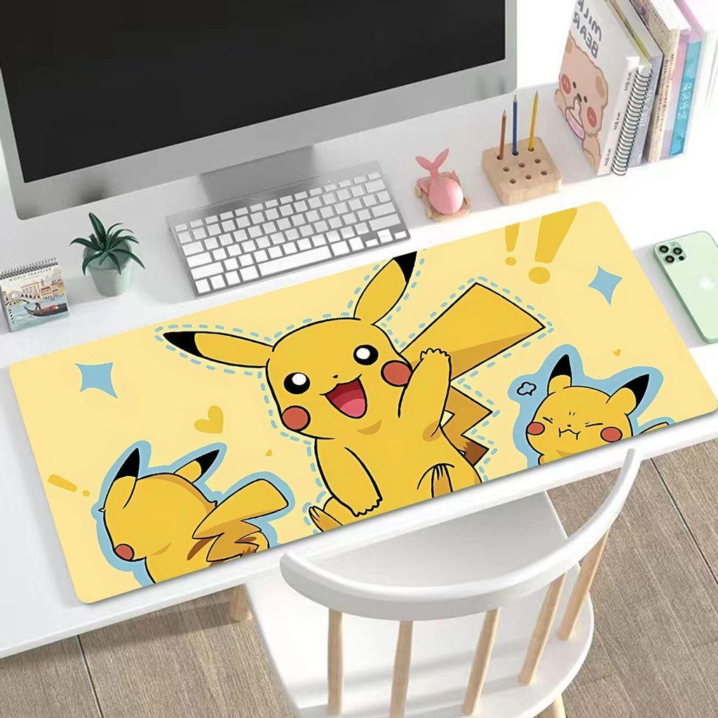 Pikachu Cute Mouse Pad HD Printing Large Seaming Waterproof Mouse Pad Antislip Gaming Mouse Pad