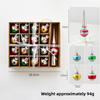 Joymerry Christmas Glass Tree Ornaments Gift Box Set With Lighttransmitting Design For Holiday Decor