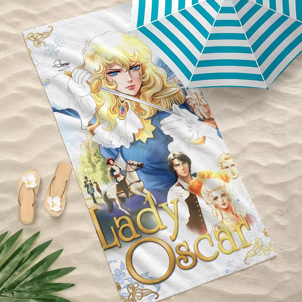 Anime The Rose of Versailles Towel Microfiber Beach Towel Quick Dry Absorbent Soft for Swimming Yoga Resort Travel Camping