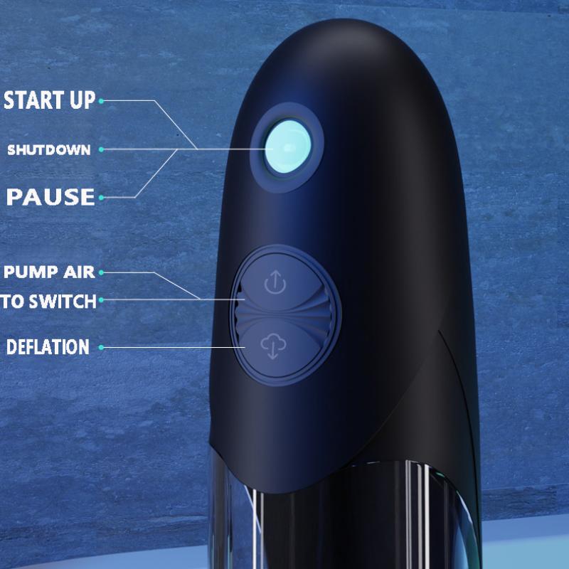 New Experience Vacuum Spa Massage Masturbator Men's Vibrator Water Bath Aircraft Cup Penis Pump Enlarger Male Sex Toy
