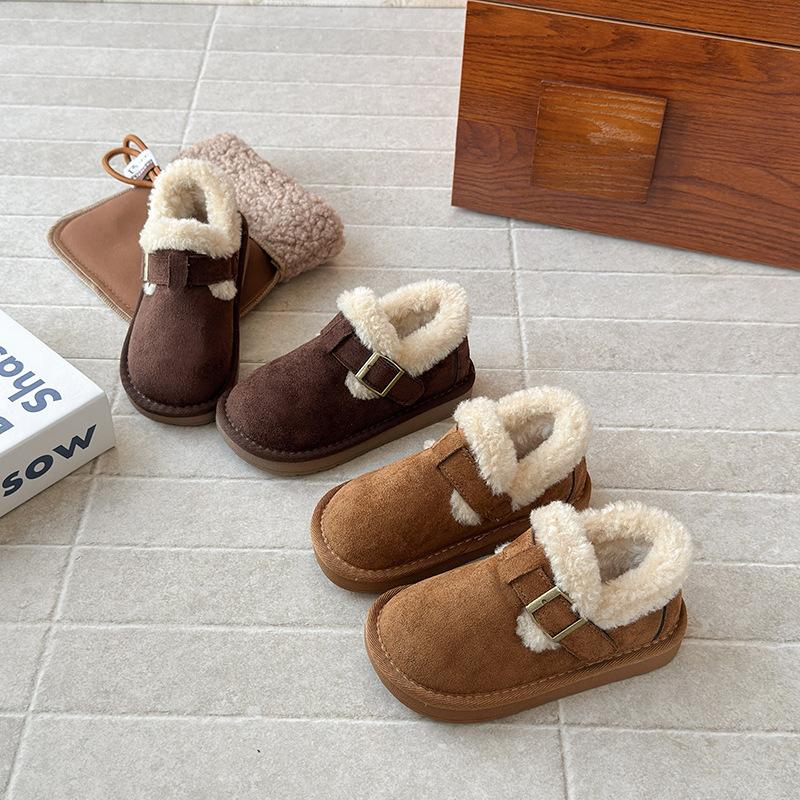 Children's Cotton Shoes Winter Thickened Large Cotton Shoes Girls Fluffy Shoes Baby Non-slip Snow Cotton Boys Birkenstocks