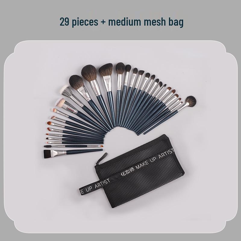 29-teiliges Tierhaar Make-up Pinselset: Nasenkontur-, Lidschatten-, Lippen-Concealer-Pinsel für professionelle Maskenbildner