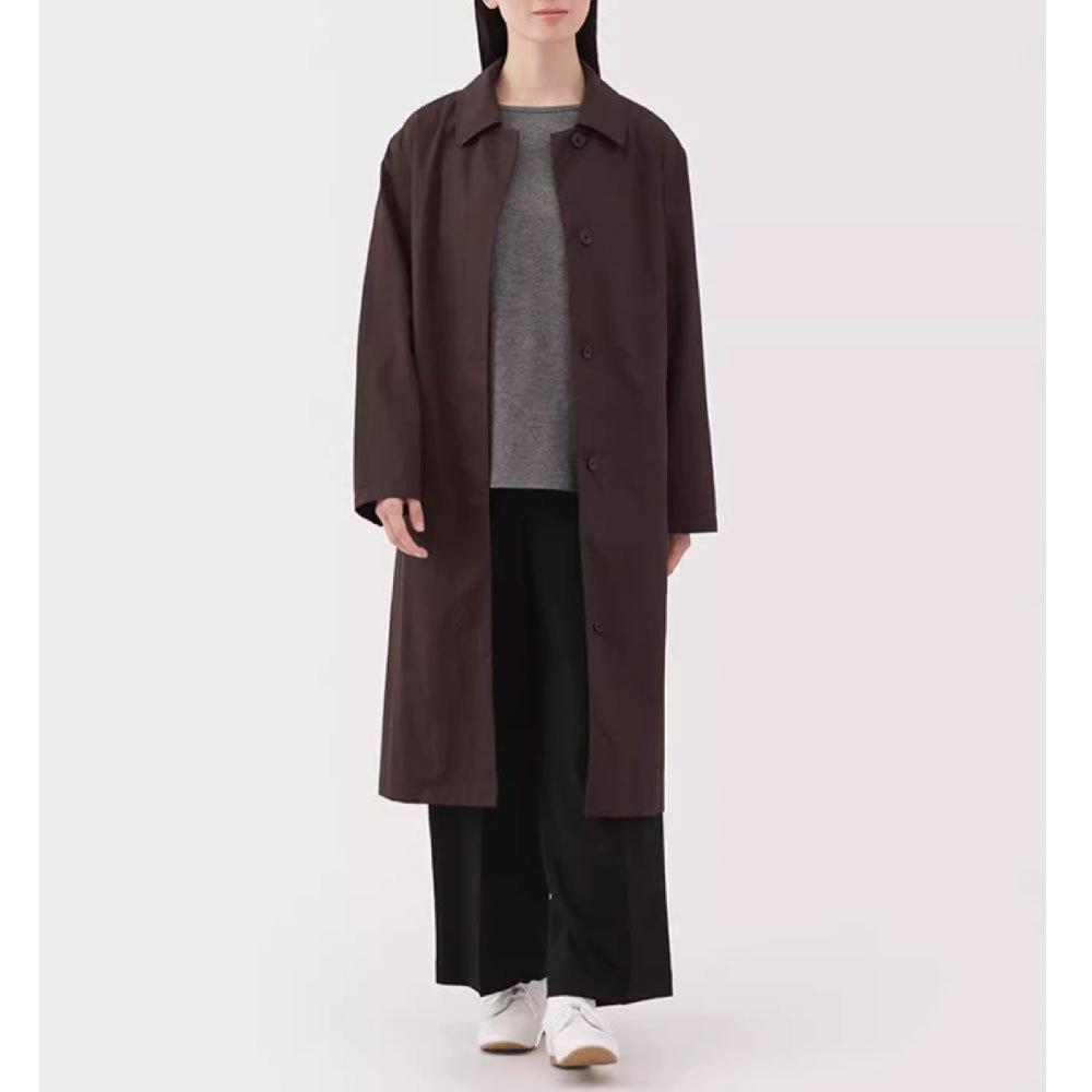 Women's Turn Down Collar Long Sleeve Trench Coats Loose Fit Casual Outerwear Long Jackets