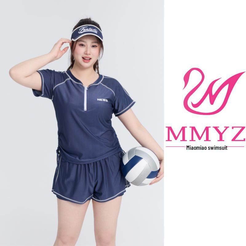 

Спортивный женский купальник-двойка большого размера, стройнящий, 2025 XL (100-120 jin)