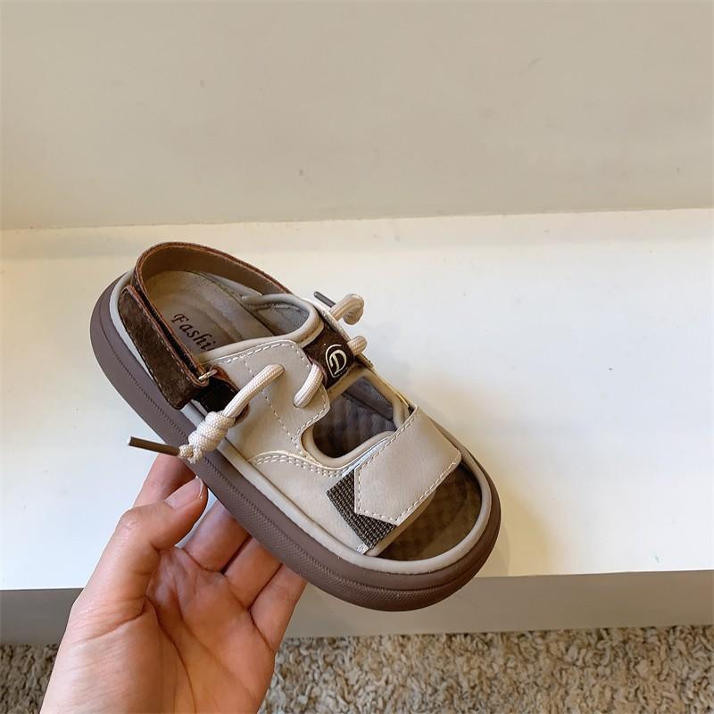 

Fashion Girls Shoes Summer New Kids Sandals Soft Soled Boys Shoe Anti Slip Children s Beach Shoes Simple Girls Sandals 23insole15cm хаки