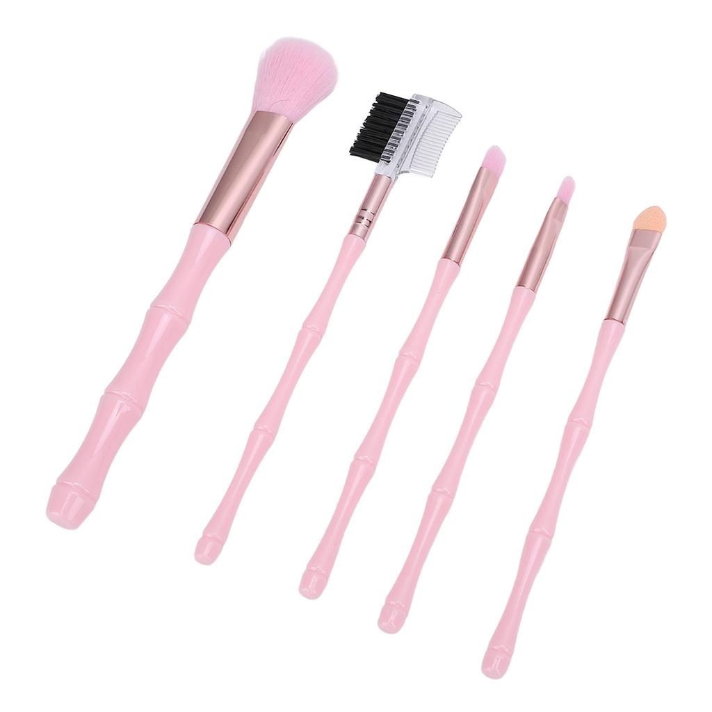 5pcs Makeup Brushes Portable Blush Eye Shadows Lip Facial Makeup Foundation Powder Brush Set for Beg