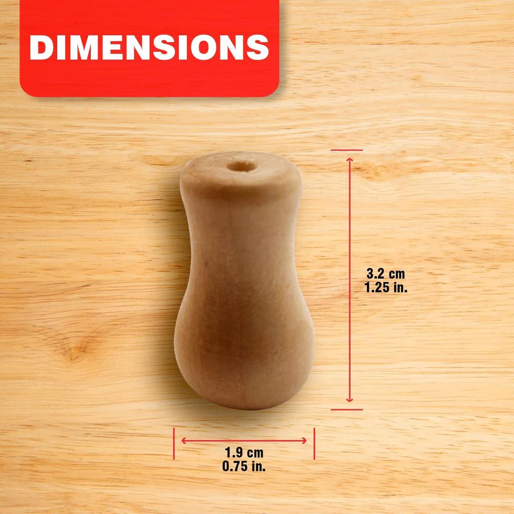 Amazing Drapery Hardware 6 Natural Stained Wood Cord Tassels in Vase Shape for Wood Blind and Roman Shade Pull Cords - Rustic Window Treatment