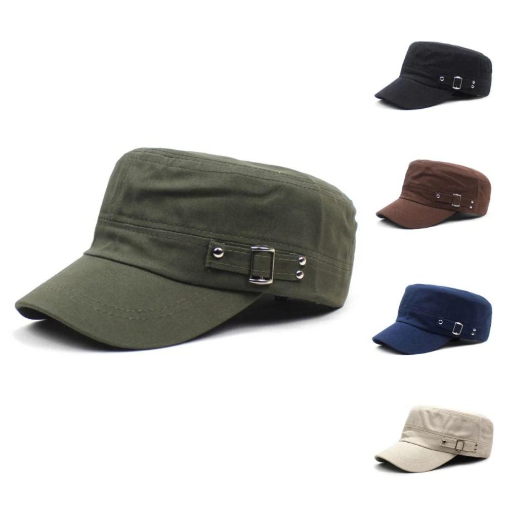 

Anti-UV Baseball Cap Adjustable Flat Top Cap Spring Summer Sun Hat Men