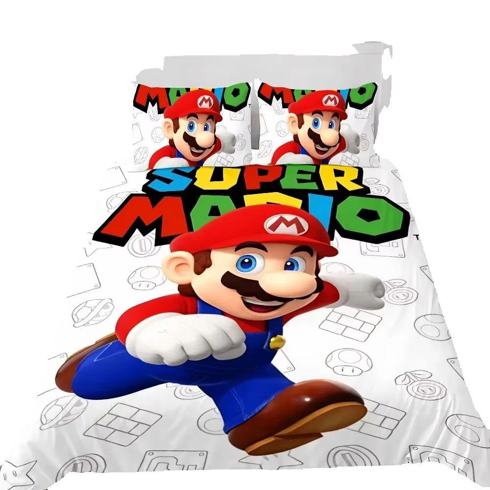 Super Mario Duvet Cover Set Comfortable and Warm Bedding Set for Decorating Your Bedroom and Enhancing Home Life for Teens Gifts
