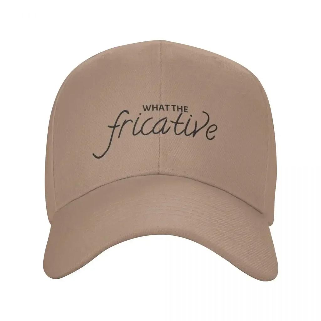 What The Fricative black on white Baseball Cap Designer Hat funny hat Golf Hat GentleUnisex Golf Women Unisexs