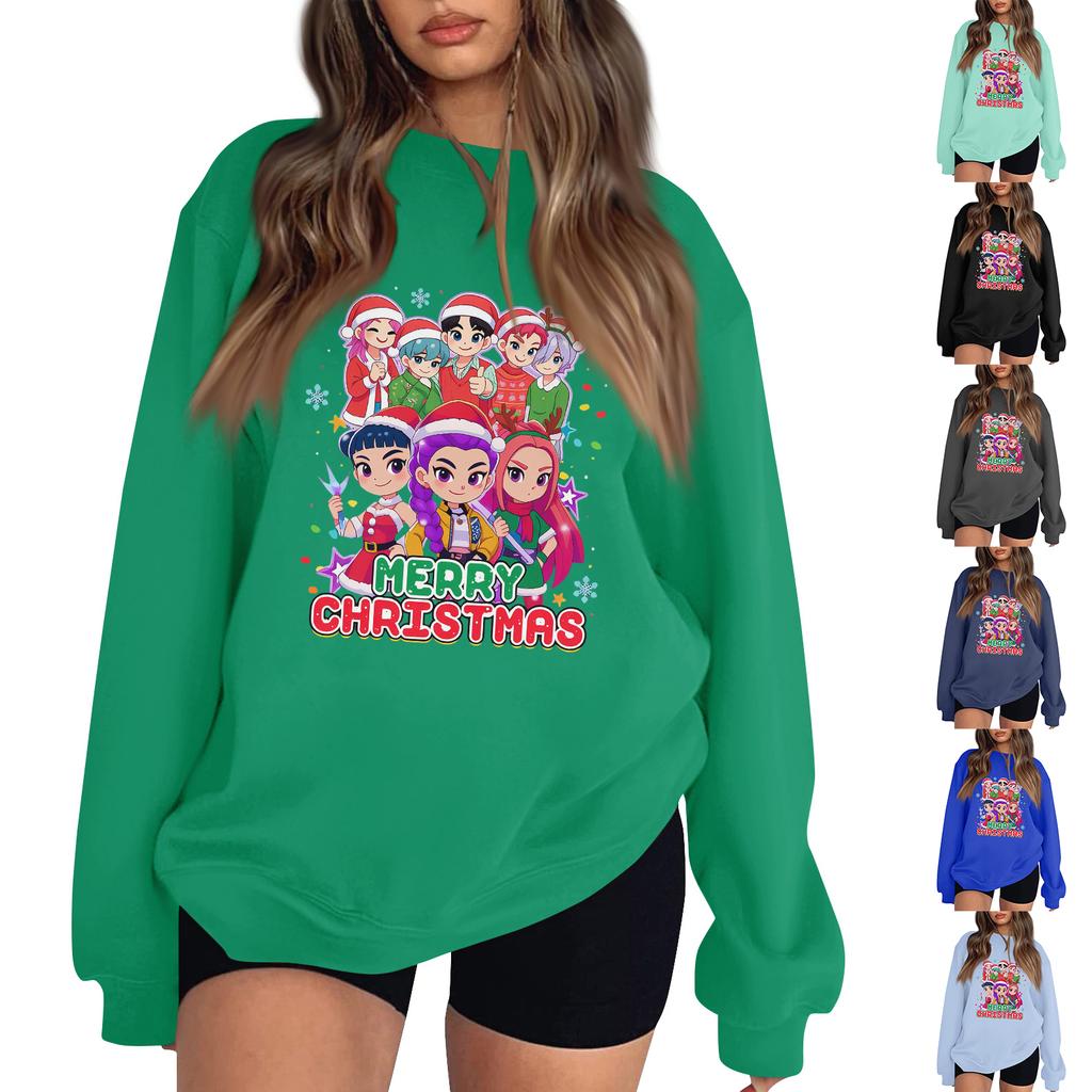 Women's Fashion Long-Sleeve Pullover Sweatshirt With Fun Movie-Themed Print