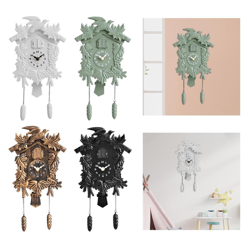 Cuckoos Clock Silent Hourly Chime Gifts Easily Read Ornament Decorative Accessories for Classroom Living Room Cafe Bar Study DEN