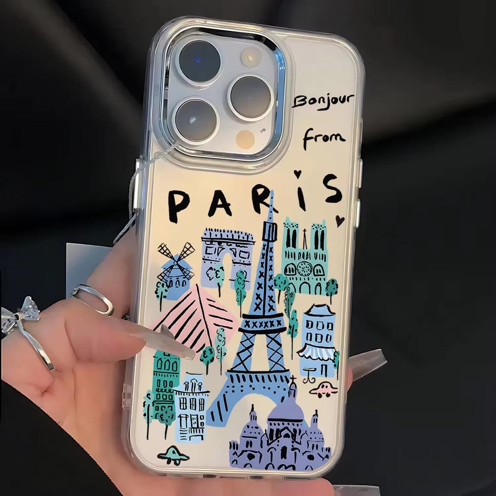 Reise Stadt Handyhülle Für iPhone 17 Air 16 e 15 14 13 12 11 Pro Max Plus SE 2020 2022 Transparent Weiche Hülle